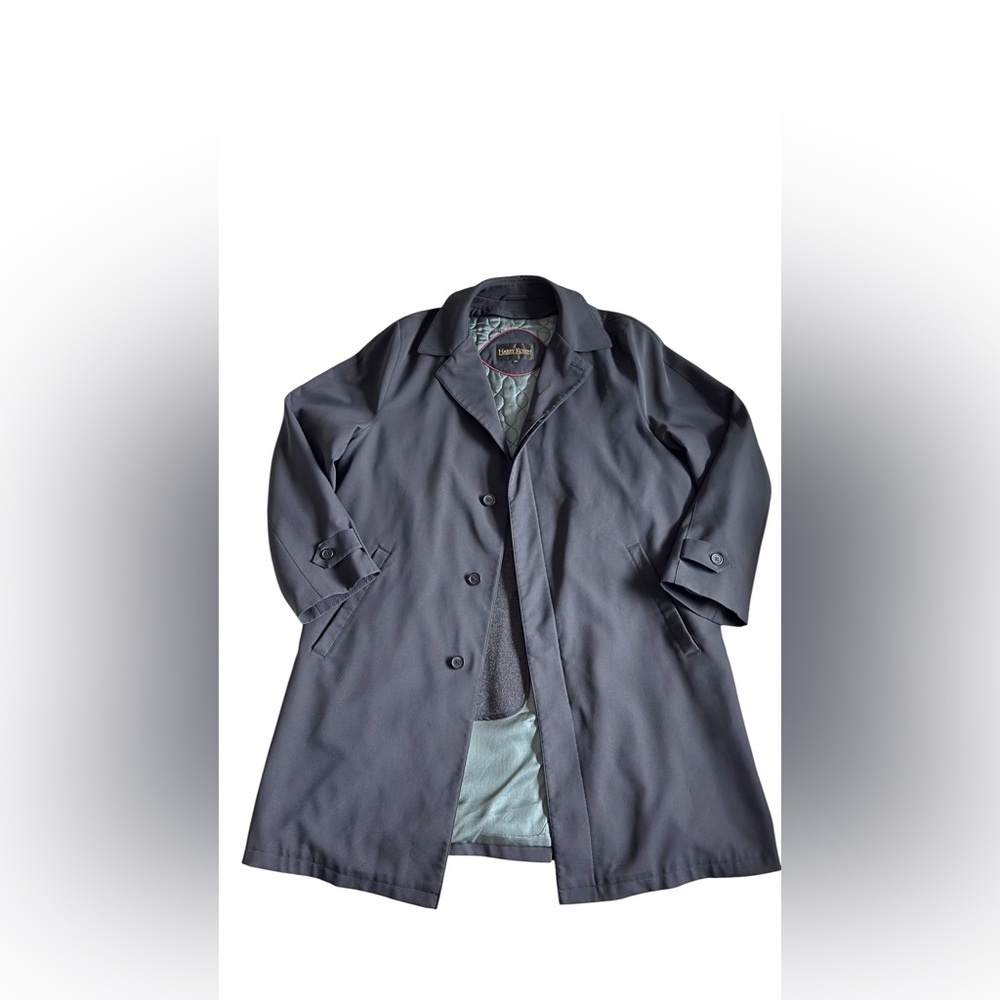 Harry Rosen Classic Overcoat – Black 10% LINEN (Made in Canada)